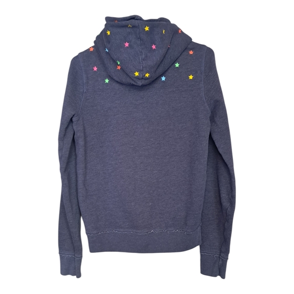 PINK Victoria's Secret Embroidered Stars Pullover Hoodie - Blue - Picture 2 of 4